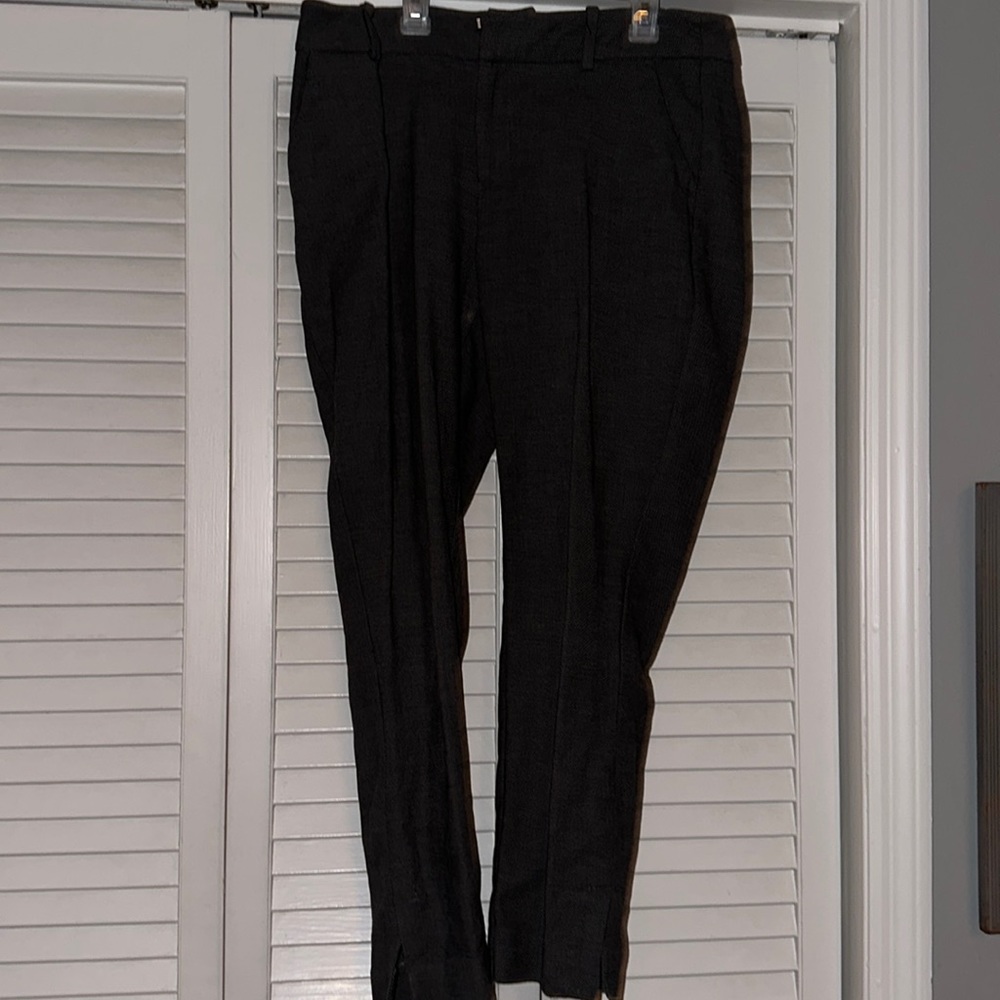 gray mini-print a new day stretch trousers